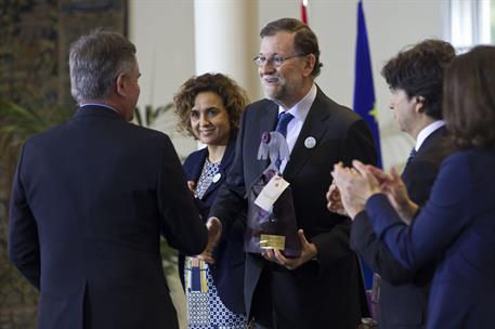 25/11/2016. Rajoy preside el acto del Día Internacional de la Eliminación de la Violencia contra la Mujer. El presidente del Gobierno, Maria...